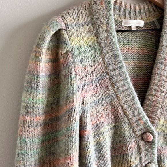 LoveShackFancy Wilford Boyfriend Cardigan Sweater | Autumn Rainbow | Size X-Smal - Picture 9 of 16
